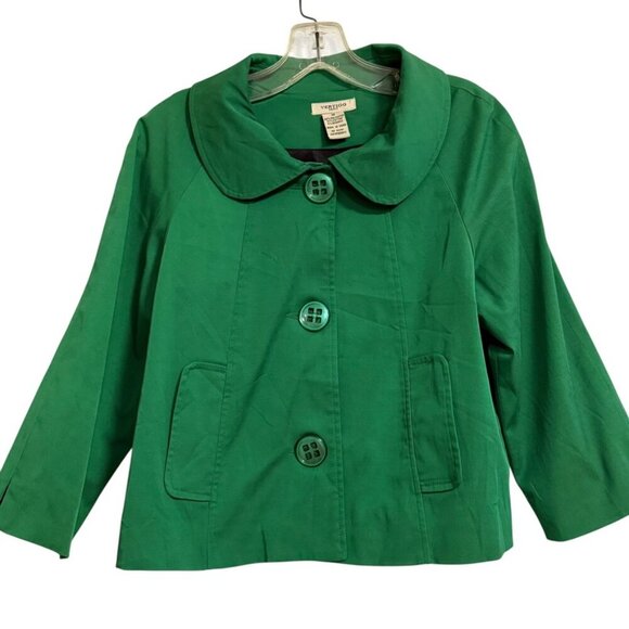 VERTIGO PARIS Cropped Swing Top SZ Medium Chic Classic Designer - Picture 1 of 8